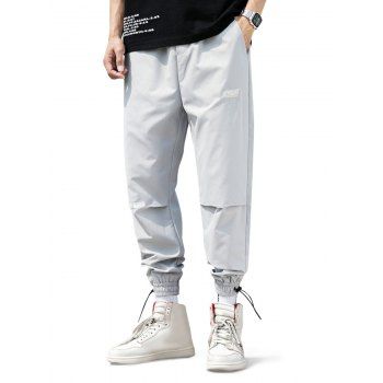 

Peace World Print Jogger Pants, Light gray