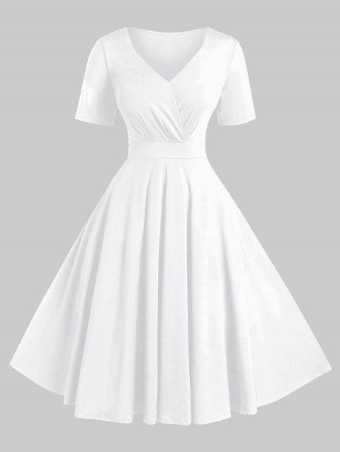 plus size vintage white dress