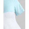 Plus Size Colorblock High Low T Shirt - LIGHT BLUE L