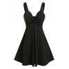 Robe Ligne A Tordue en Avant à Taille Empire - Noir 3XL