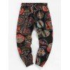 Pantalon Tribal Imprimé à Cordon - multicolor M