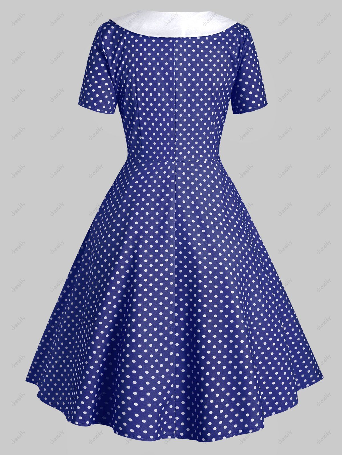 1950s shawl collar dress