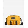 Mini Sac à Bandoulière en Toile avec Multi-Poches - Jaune 
