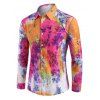 Chemise Teintée Boutonnée à Manches Longues - multicolor M