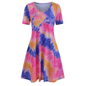 

Tie Dye Pocket T-shirt Dress, Purple