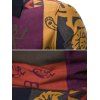 Chemise à Imprimé Tribale Abstrait Boutonnée à Manches Longues - multicolor XS
