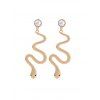 Boucles d'Oreilles en Forme de Serpent - d'or 
