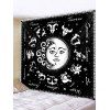 Tapisserie Murale Motif Horoscope Soleil et Lune - Noir W79 X L59 INCH