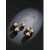 Boucles d'Oreilles Pendantes Longues Boule - d'or 