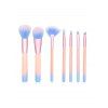7 Pièces Ensemble de Pinceaux à Maquillage en Dégradé de Couleurs - Rose 7PCS