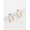 Boucles d'Oreilles Géométriques Plaquées - d'or 