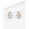 Boucles d'Oreilles en Or Plaqué Motif Notes de Musique - d'or 
