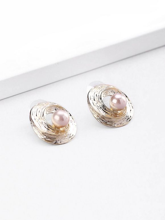 Boucles d'Oreilles en Forme de Spirale Plaquées - d'or 