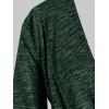 Plus Size Two Tone Twist Sweater and Tank Top Set - SEA TURTLE GREEN 5X