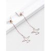 Boucles d'Oreilles Pendantes Evidées en Forme d'Avion - d'or 