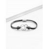 Bracelet en Forme de Cœur avec Strass - Argent 