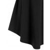 Plus Size Skeleton Print Knee Length Dress - BLACK L