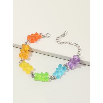 

Colored Resin Bear Candy Shape Bracelet, Multicolor a