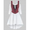 Ensemble de Deux Pièces Epaule Ouverte à Lacets - Blanc M
