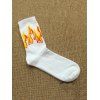 Chaussettes de Sport Feu en Coton - Blanc 
