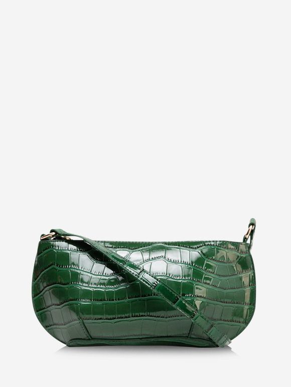 Sac à Bandoulière Rétro Texturé - Vert profond 