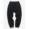 Pantalon en Couleur Unie à Pieds Etroits à Cordon - Noir XS
