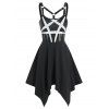 Robe Gothique Mouchoir Harnais Inséré sans Manches - Noir M
