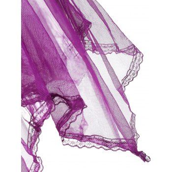 Lace Panel Handkerchief Sheer Mesh Lingerie Babydoll