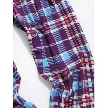 Plaid Allover Print Casual Pants