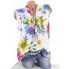 Chemise Fleurie Imprimée à Demi-Bouton avec Poche de Grande Taille - Rose clair XL