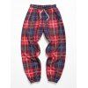 Pantalon Décontracté à Carreaux Imprimé Partout - Rouge M