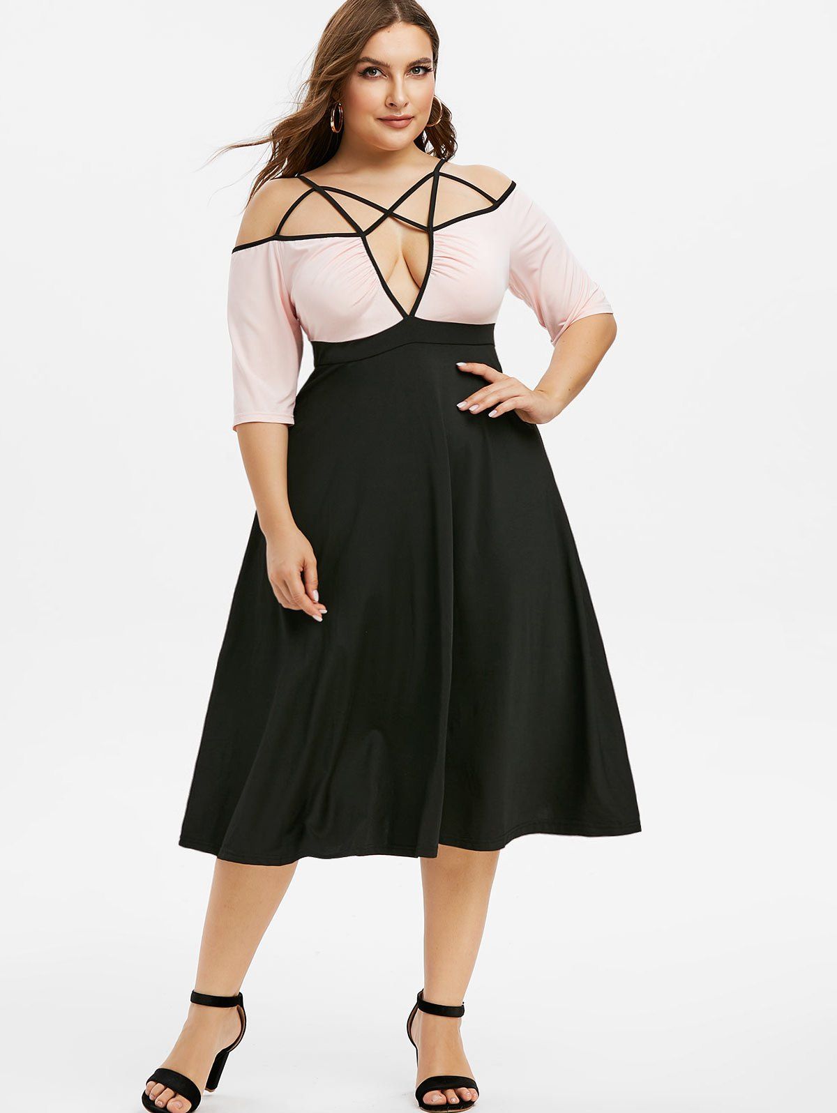 low cut plus size dress