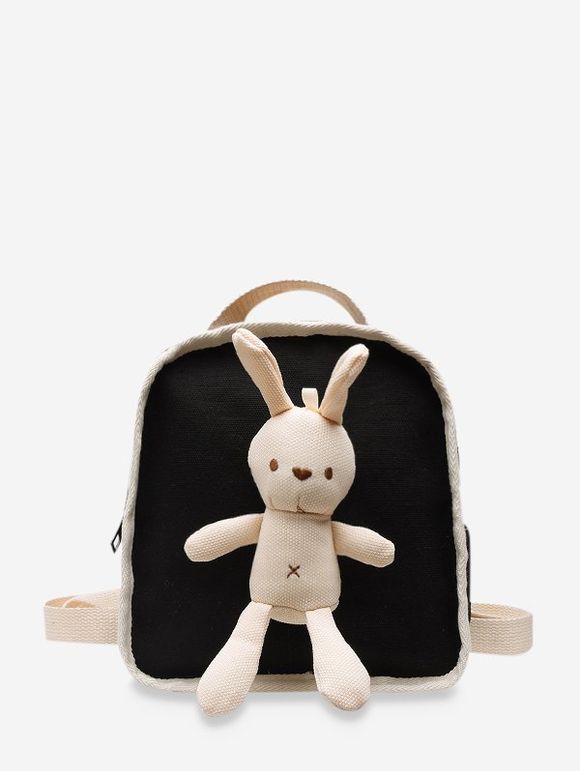 Sac à Dos Lapin Mignon en Canevas - Noir 