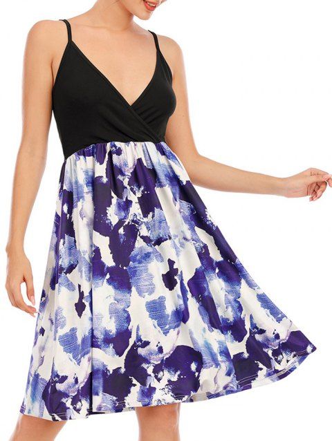 Floral Surplice A Line Sundress