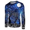 T-shirt d'Halloween Citrouille Imprimée à Manches Longues - multicolor 2XL
