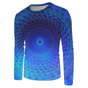 

Bohemian 3D Print Long Sleeve T-shirt, Multicolor