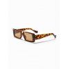 Lunettes de Soleil Carrées Rétro Unisexes - Léopard 