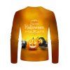 T-shirt d'Halloween Graphique Citrouille à Col Rond - multicolor XL
