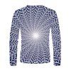 3D Light Print Long Sleeve T-shirt - multicolor 4XL