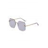 Lunettes de Soleil Rétro Irrégulières sans Monture - Gris Clair 