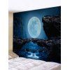 Tapisserie Murale Motif Cascade et Lune - multicolor W91 X L71 INCH