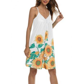 

Sunflower Pintuck Trapeze Cami Dress, White