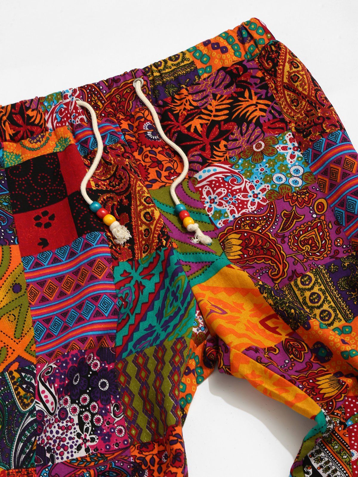 [34% OFF] 2020 Drawstring Bohemian Patchwork Print Pants In Multicolor ...