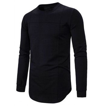 

Pure Color Crew Neck Gothic Sweatshirt, Black