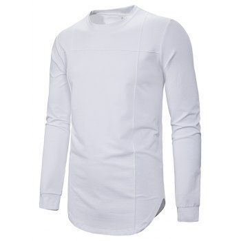 

Pure Color Crew Neck Gothic Sweatshirt, White