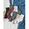 8 Paires Ensemble de Chaussettes à Rayures - multicolor A 