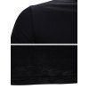 T-shirt Gothique Long Simple à Fente Latérale - Noir S