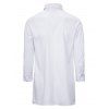 Plain Button Up Side Slit High Low Shirt - WHITE XL