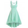 Robe Croisée Haute Basse sans Manches - Aigue Marine Légère M