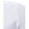 T-shirt Gothique Asymétrique Long en Couleur Unie - Blanc M
